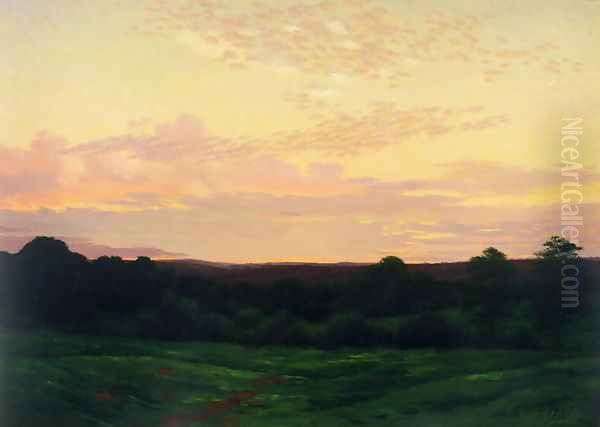 Evening, Somerset Valley, Pennsylvania, c.1898 Oil Painting by William Anderson Coffin