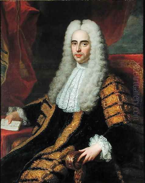 Portrait of Rt Hon John Methven as Lord Chancellor of Ireland Oil Painting by Adrien Carpentiers