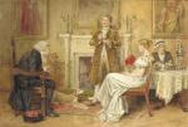 Tea Time Oil Painting by George Goodwin Kilburne