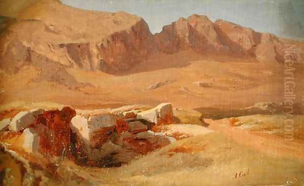 In the Sabine Mountains Oil Painting by Adolf Carl