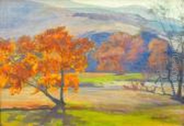 An Autumn Landscape by Aaron Edward Kilpatrick