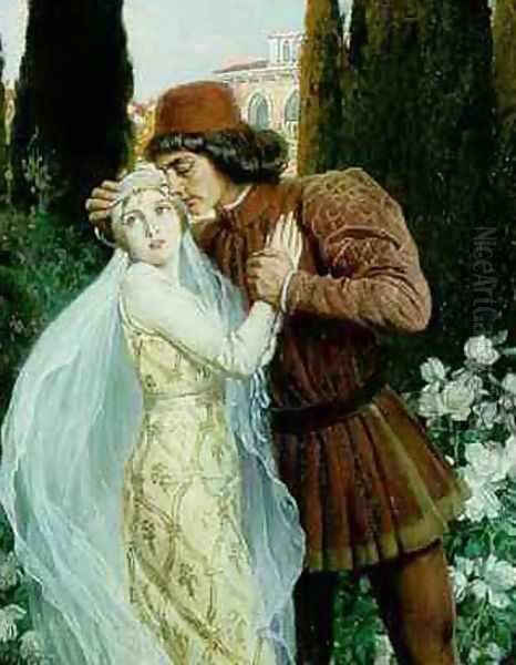 Romeo and Juliet Oil Painting by Angelo Graf von Courten