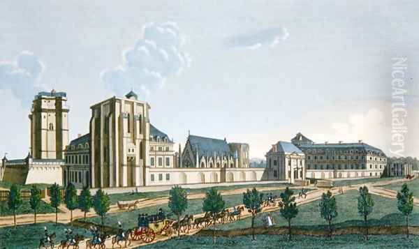 View of the Chateau de Vincennes, c.1820 Oil Painting by Pierre Courvoisier