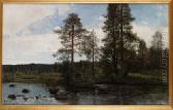 Skogsbrynet Oil Painting by Johan Kindborg