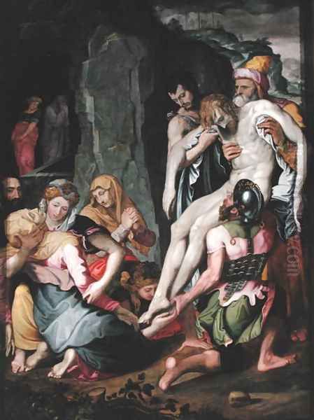 The Entombment, c.1545-50 Oil Painting by Jacopino del Conte