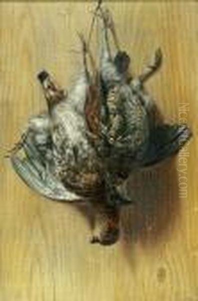 Quail Oil Painting by Albert F. King