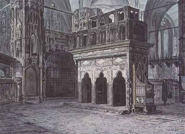 Edward the Confessor's Chapel, Westminster Abbey Oil Painting by John Carter