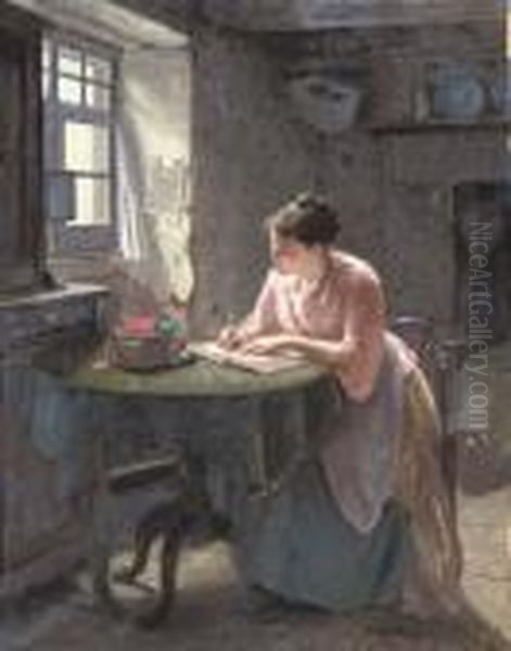 The Love Letter Oil Painting by Haynes King