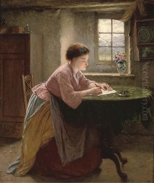 The Letter Writer Oil Painting by Haynes King