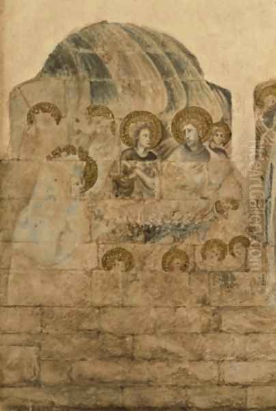 Study of the wall paintings at the Chapter House 7 Oil Painting by John Carter