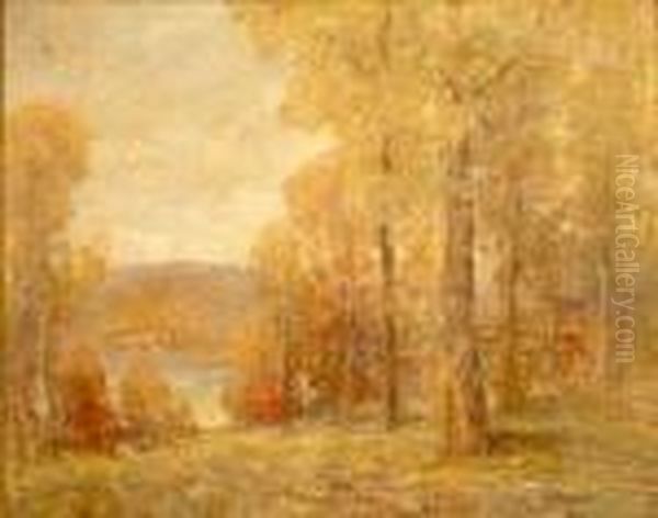 Autumn Oil Painting by Paul King