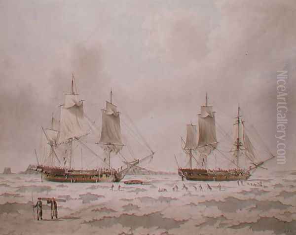 Commodore Phipps' Expedition, 1773 Oil Painting by John the Younger Cleveley