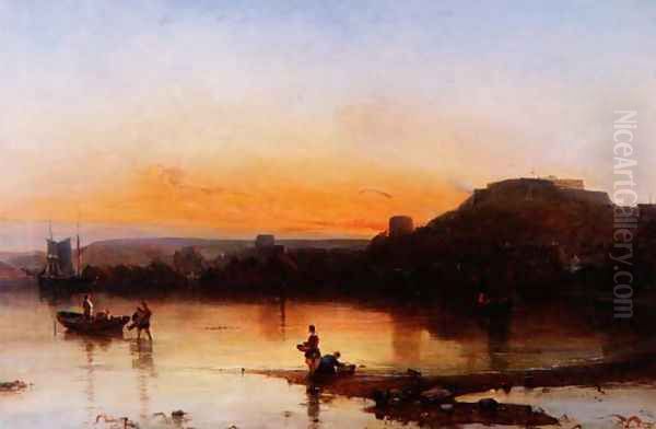 Fort Regent at Sunset Oil Painting by Alfred Clint