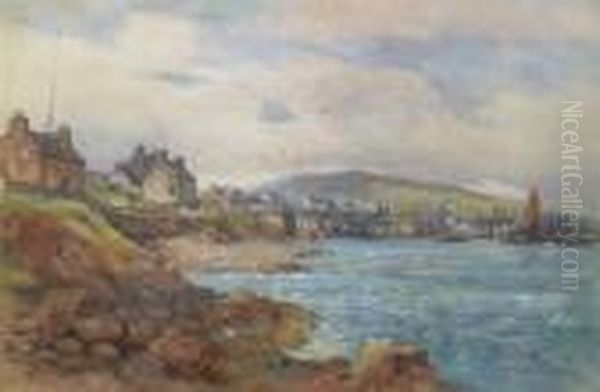 View Of The Harbour, Stromness, Orkney Oil Painting by James Scott Kinnear