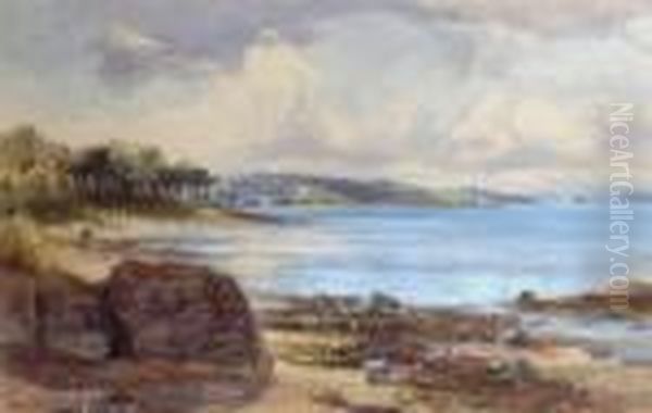 Bambough Castle Oil Painting by James Scott Kinnear