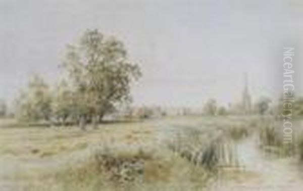 A View Of Chichester Cathedral Oil Painting by Henry John Kinniard