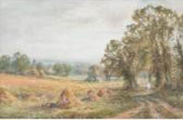 View Near Lewes, Sussex Oil Painting by Henry John Kinniard