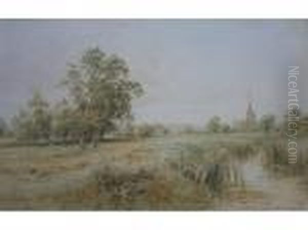 A View Of Chichester Cathedral Oil Painting by Henry John Kinniard