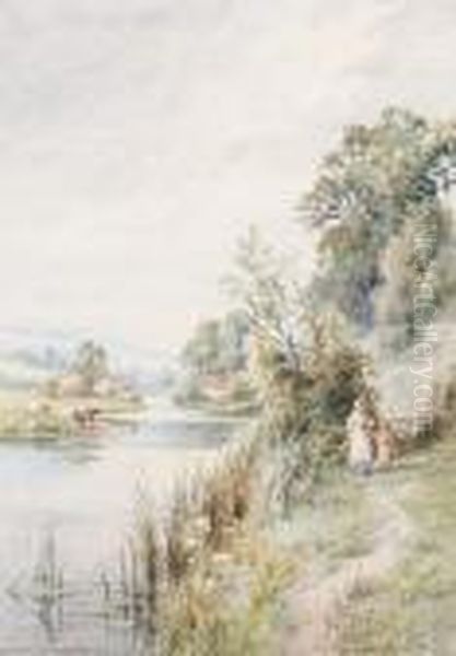 On The Arun, Sussex Oil Painting by Henry John Kinniard