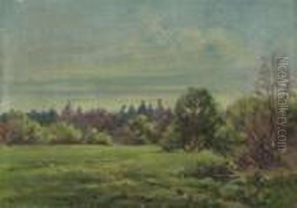 Fruhlingswiese Am Waldrand Oil Painting by Nelson Gray Kinsley