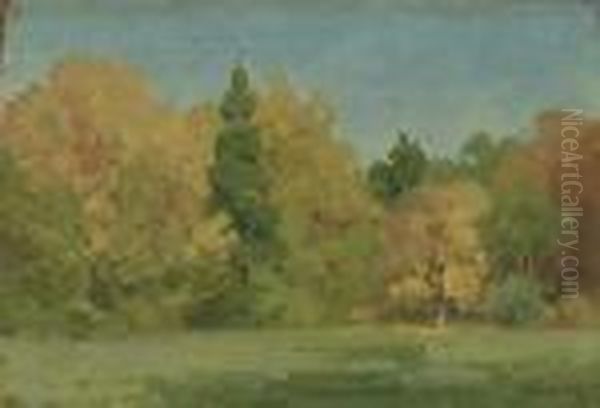 Sonniger Herbsttag Oil Painting by Nelson Gray Kinsley