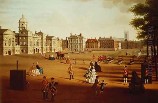 The 2nd Footguards (Coldstream) on Parade at Horse Guards', c.1750 Oil Painting by John Chapman