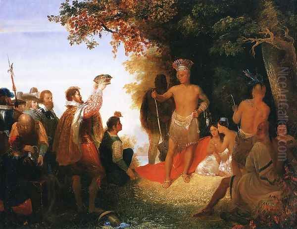 The Coronation of Powhatan Oil Painting by John Chapman