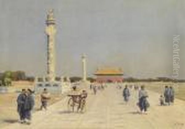 Platz Des Himmlischen Friedens, Peking Oil Painting by Erich Kips