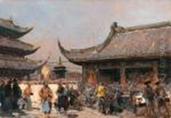 Veduta Di Shanghai Oil Painting by Erich Kips