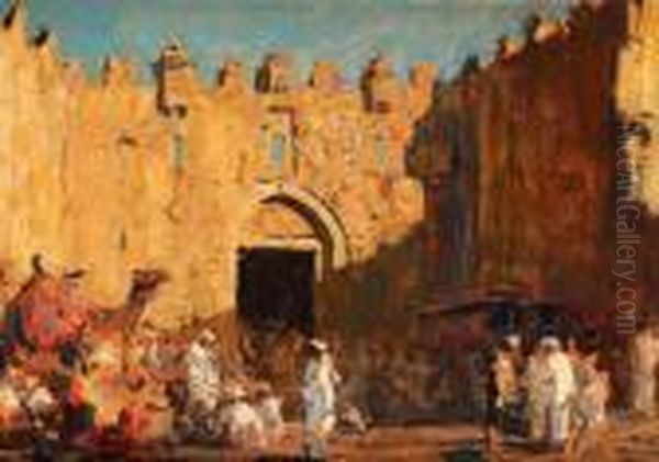 Jerusalem Oil Painting by Erich Kips