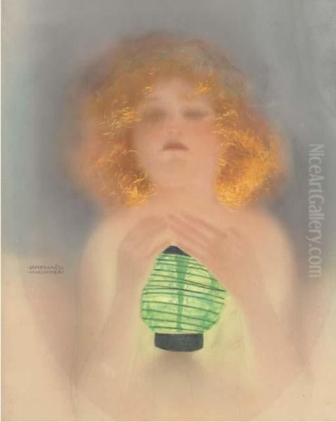 The Green Lantern Oil Painting by Raphael Kirchner