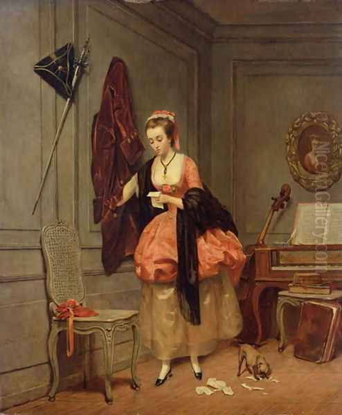 The Beloved Mistress, 1846 Oil Painting by Louis Coulon