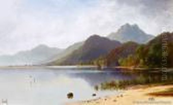 Lake Te Anau Oil Painting by Henry William Kirkwood