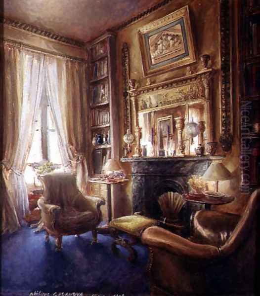 Interior View of a Connoisseur's Apartment, 1994 Oil Painting by Phillipe Casanova