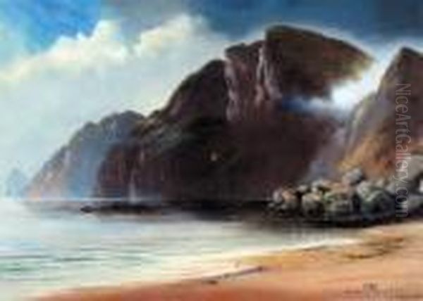 Great Mercury Island Oil Painting by Henry William Kirkwood