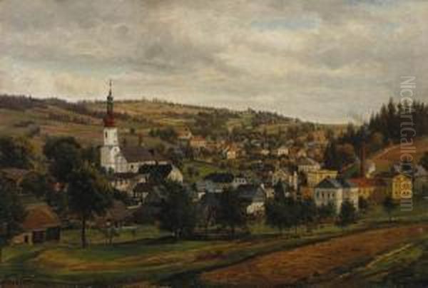 Zeidler In Nordbohmen Oil Painting by Alois Kirnig