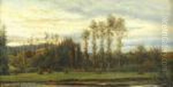 Krajina Oil Painting by Alois Kirnig