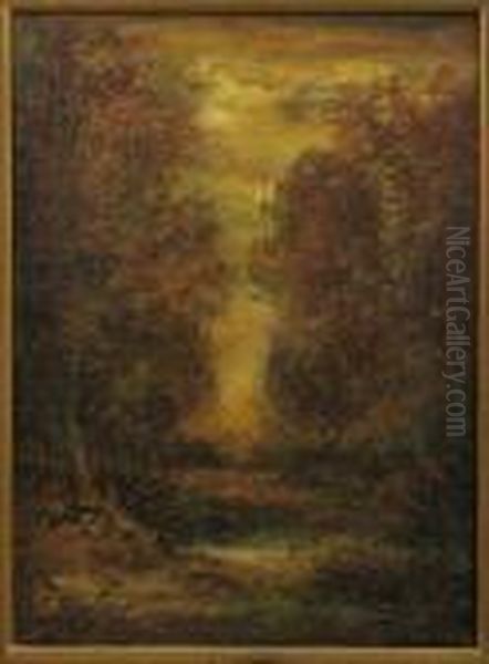 Autumn Landscape Oil Painting by Hudson Mindell Kitchell