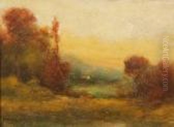 Autumn Landscape Oil Painting by Hudson Mindell Kitchell