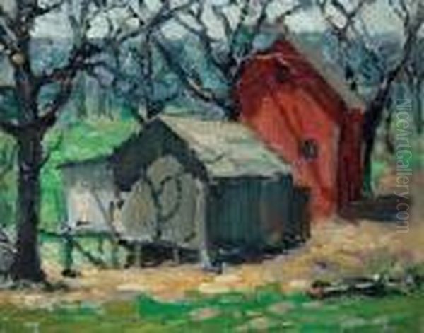 The Sugarshack Oil Painting by Frederick Kitson Cowley