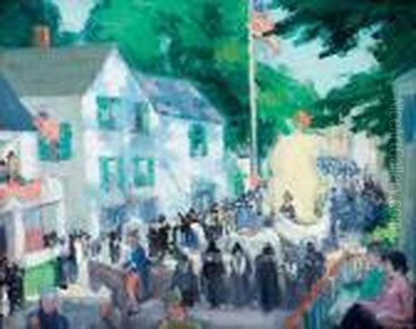 Patriotic Parade Oil Painting by Frederick Kitson Cowley