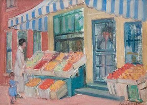 The Fruit Market Oil Painting by Frederick Kitson Cowley