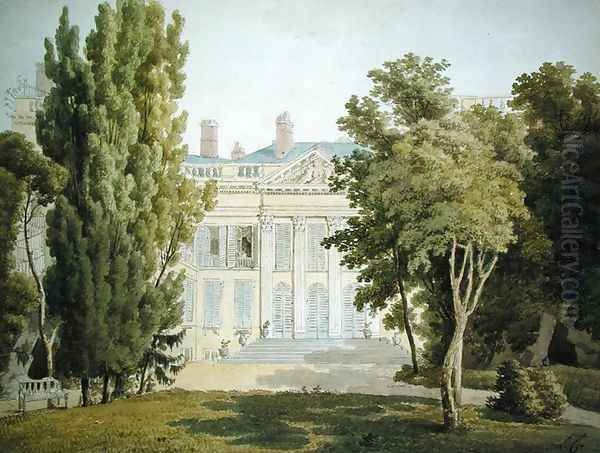 View of the Maison de la Reine, Paris, 1811 Oil Painting by Louise Cochelet