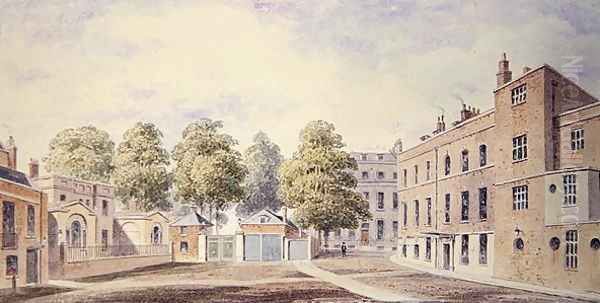 View of Whitehall Yard, 1828 Oil Painting by T. Chawner