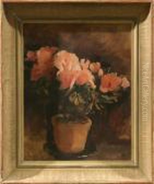 Blomsterstilleben Oil Painting by Esther Kjerner