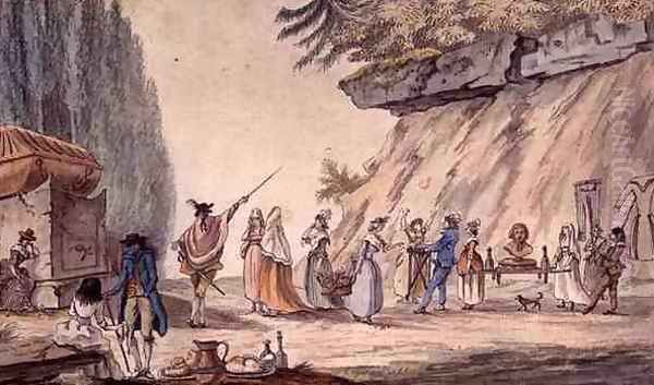 Parody of a Procession for Mr Rongier, 1794 Oil Painting by J. B. Cassini