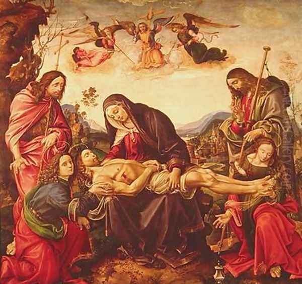 The Lamentation of Christ Oil Painting by Raphaello del Garbo Capponi