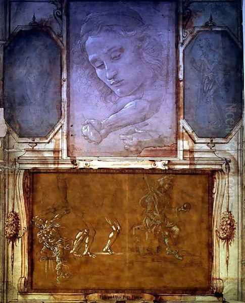 Page from 'Libro dei Desegni' Oil Painting by Raphaello del Garbo Capponi