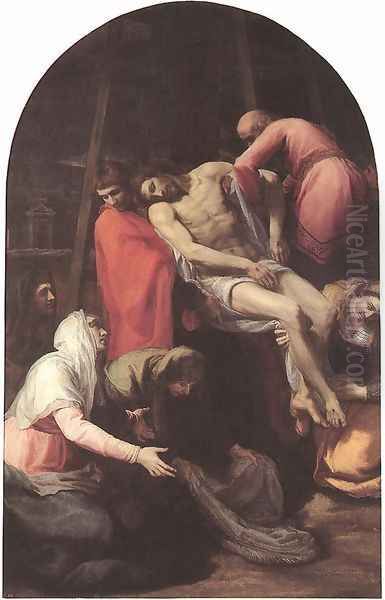 The Descent from the Cross, 1595 Oil Painting by Bartolome Carducci (or Carducho)