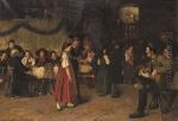 The Wedding Oil Painting by Theodor Kleehaas